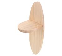 ABOOFAN Rastrello Per Pareti in Legno Massiccio Mensole Da Parete Rustiche Moderno Scaffale Ovale Unità Di Scaffalatura Ovale Scaffali Galleggianti Unici Espositore Rustico Beige Di Legno