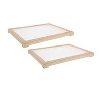 ABOOFAN Rete di Essiccazione Rettangolare in Legno per Piante Officinali e Incenso Design Impilabile per Balcone e Esterni