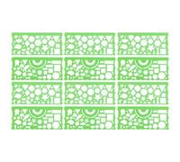 ABOOFAN Righello Stencil Geometrici Plastica 12 Pezzi Strumenti Disegno per Progettazione Architettura Scuola Ingegneria Civile