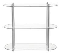 ABOOFAN Scaffale Multi Livello Trasparente Smontabile Grande 3 Livelli | PET e Acciaio Inossidabile, per Bagno e Cucina, Capienza Ampia, Tiene Ordine tra Shampoo e Bagnoschiuma
