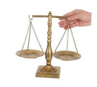 ABOOFAN Scultura Bilancia Vintage in per Ufficio Giuristi Decorazione Multifunzionale con Vassoio per Gioielli Statua Giustizia per Avvocati e Magistrati