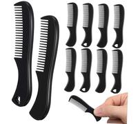 ABOOFAN Set 10 Pettini per Barba Uomo in Plastica Nera Compatti per Acconciatura e Cura Barba Design Retrò e Finitura di Pregio, per Uso Quotidiano