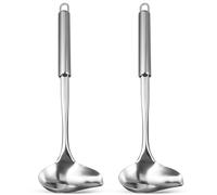 ABOOFAN Set 2 Cucchiai per Condimento in Acciaio Inossidabile Beccuccio, Mestoli da Cucina Resistenti Manico e Gancio per Conservazione a Sospensione