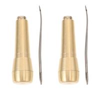 ABOOFAN Set 2pz Punteruolo in Rame e Acciaio, Strumenti Leggeri e Portatili per Riparazione Pelle e Cucito Fai da Te, per Materassi e Tappeti
