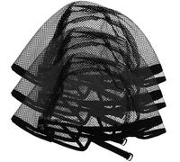 ABOOFAN Set 3 Pezzi Cuffie per Parrucca in Rete Nera Retina per Chioma per Fabbricazione Parrucche Cappucci per Parrucca Donna Vestibilità Sicura e Confortevole