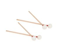 ABOOFAN Set 4 Bacchette per Timpani con Testa in Feltro Bianco Manico in Legno Rosso Mazze per Percussioni Professionali Adatte a Orchestra Banda e Studio Musicale