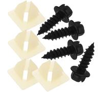 ABOOFAN Set 8 Pezzi Clip per Fissaggio Targa Auto in Nailon e Acciaio, Installazione Rapida senza Sbavature, Accessori Portatarga per Auto Posteriore