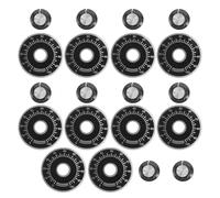 ABOOFAN Set da 20 Manopole Potenziometro con Piastra Scala 6mm, Controllo Preciso Volume e Tono per Apparecchiature Audio Professionali, Compatibili con Pannelli di Controllo Industriali