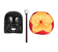 ABOOFAN Set Di Meditazione Buddista - Blocco Del Tempio in Legno Finto Intagliato Ciotola Per La Preghiera Muyu Per Uso Monastico Decorazione Per La Casa