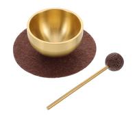 ABOOFAN Set di Mini Ciotola Tibetana per Meditazione con Mazza e Cuscino in Metallo e Feltro, per Rilassamento e Bilanciamento del Chakra del Cuore