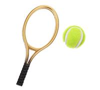 ABOOFAN Set Mini Racchette Da Tennis Miniature Con Pallina Decorazione Per Casa Delle Bambole e Giocattolo Per Accessori Per Mini Scenari e Gioco Indoor/Outdoor