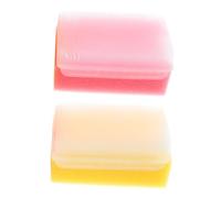 ABOOFAN Spazzola da Bagno per 2 Pezzi in Spugna Morbida Spazzola Sensoriale per Massaggio Infantile Set Portatile per Bagnetto e Terapia Tattile Ragazzo Ragazza Colore Rosa e Giallo