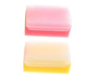 ABOOFAN Spazzola da Bagno per 2 Pezzi in Spugna Morbida Spazzola Sensoriale per Massaggio Infantile Set Portatile per Bagnetto e Terapia Tattile Ragazzo Ragazza Colore Rosa e Giallo