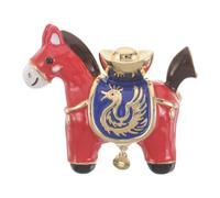 ABOOFAN Spilla Smaltata a Forma di Cavallo Rosso con Lingotto in Rame, Leggera e Resistente allo Sbiadimento, per Occasioni Festive e Outfit in Stile Occidentale 2026