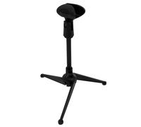 ABOOFAN Supporto Microfono da Tavolo Base Treppiede Stabile Altezza Regolabile da 21 a 27,5 Cm Nero con Clip in Plastica Compatibile con Microfoni da 30 a 40 Mm, per Registrazioni