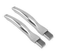 ABOOFAN Tagliaverdure per Cipolle e Peperoncini in Acciaio Inossidabile 2 Pezzi, Coltelli Sicuri e Pratici per Cucina, Risparmio di Lavoro e Uso Quotidiano