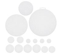 ABOOFAN Tela di Plastica Materiale Versatile e Facile da Modellare 15 Pezzi Rotonda Bianco per Ricamo e Uncinetto per Progetti di Borse all Uncinetto