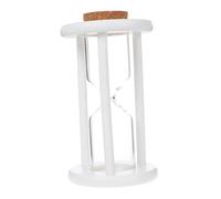 ABOOFAN Timer Clessidra Riempibile in Legno 9,8x17 Cm Tappo in Sughero, Decorazione Fai Da Te Per Arredamento Casa e Ufficio, Conto Alla Rovescia Per Studio e Cucina