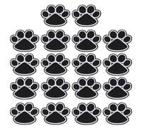 ABOOFAN Toppe Termoadesive Nero 20 Zampa di Cane in Poliestere per Decorare e Riparare Abiti come Jean e Cappelli per Costume e Artigianato