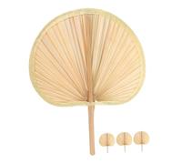 ABOOFAN ventaglio di tife Prodotto Ventilatore Portatile Fan della scrivania Palma Ventilatore da Mano Ventaglio da Barbecue ventaglio per Tessitura a Mano ventaglio Rustico di Legno Beige