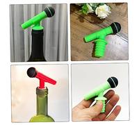 ABOOFAN Vino in Silicone Forma Microfono Accessorio Decorativo per Tappi Bottiglie Bordolesi Ermetico per Conservazione Vino e Olio Regalo Originale per Barman e Matrimoni Colore Casuale