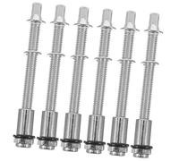 ABOOFAN Viti per Tamburo per Distribuire la Pressione Uniformemente in Metallo Argento 6 Pezzi Tiranti per Batteria Accessori di Ricambio per Batteria e Rullante per Percussionista