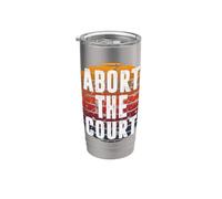 Abortire la Corte Retro Tramonto Diritti Riproduttivi Protesta Arte Bicchiere termico in acciaio inox doppia parete