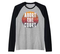 abortire la Corte retrò Tramonto Sociale Giustizia Grafica Maglia con Maniche Raglan
