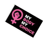 Aborto per i diritti di dimostrazione bandiera il mio corpo la bandiera