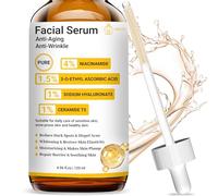 ABOTE Siero alla niacinamide pura al 4% per il trattamento dell'acne e delle macchie scure sul viso, siero viso illuminante con vitamina C al 1,5%, acido ialuronico all'1%, ceramide T5 all'1%, H