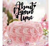 About Damn Time Citazione Mr And Mrs Rustico Matrimonio Fidanzamento Cake Topper Acrilico Nero Personalizzato Retro Sposa & Sposo Cake Topper Per Matrimonio Fidanzamento Decorazioni Festa Regali di