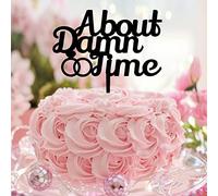 About Damn Time, elegante topper per torta di fidanzamento o matrimonio rustico con scritta "Mr and Mrs" personalizzabile per fidanzamento sposa futura festa regalo di fidanzamento per coppia
