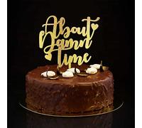 About Damn Time Mr & Mrs Wedding Anniversary Cake Topper Glitter Gold Personalizzare Divertente Sposa & Sposo Cake Topper per Matrimonio Fidanzamento Decorazione Matrimonio Doccia Regali per Lui/Lei
