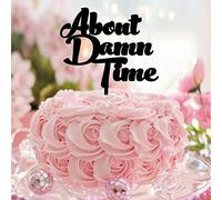 About Damn Time - Topper per torta nuziale in acrilico nero Mr e Mrs, personalizzabili, romantici, per sposi e sposi, decorazioni per torte di fidanzamento, regali di fidanzamento per coppia