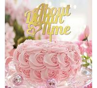 About Damn Time - Topper per torta rustico Mr & Mrs glitterato oro sposa e sposo topper per torta personalizzato per anniversario di matrimonio, decorazioni di nozze, regali per addio al nubilato