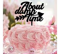 About Damn Time - Topper per torta rustico Mr & Mrs, in acrilico nero, decorazione per torta con sposa e sposo, personalizzata, per fidanzamento, sposa, futura essere, decorazioni per torte, regali di