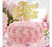 About Damn Time Wedding Mr & Mrs Cake Toppers personalizzato romantico coppia topper per torta per fidanzamento sposa futura decorazione torta regali di nozze per coppia glitter oro