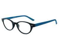 About Eyes G126 Thames Strength Plus 1 Black Frame with Blue Temples Reading Glasses by About Eyes