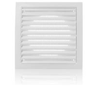 ABOUT VENT Ø 125mm Griglia Ventilazione in Plastica ABS Bianca con Zanzariera e Flangia - Griglie Aerazione Rettangolari