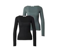 ABOUT YOU Maglietta 'Sita' verde scuro / nero Donna ABOUT YOU S