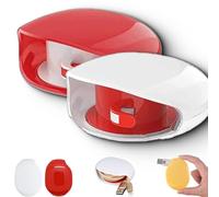Aboutabsent Automatic Cord Reel, Horizontaln Automatic Cable Organizer, Retractable Cable Magnetic Cord Organizer, for USB, Headphone, Data Cables (White+Red)
