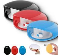 Aboutabsent Automatic Cord Reel, Horizontaln Automatic Cable Organizer, Retractable Cable Magnetic Cord Organizer, for USB, Headphone, Data Cables (Black+Blue+Red)