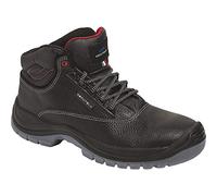 Aboutblu 2730901LA S3 SRC DGUV 112-191 Spartacus Scarpa Antinfortunistica Idrorepellente, Unisex, Nero, Pelle, Taglia 42