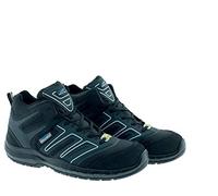 Aboutblu 5035203LA S3 ESD SRC Indianapolis Black Mid Scarpa Antinfortunistica Idrorepellente, Unisex, Nero, Pelle, Taglia 39