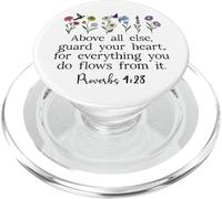 Above Else Guard Your Heart Proverbs 4:23 Bible Verse Jesus PopSockets PopGrip per MagSafe
