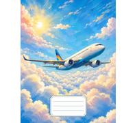 Above the Clouds: Wide Ruled Composition Book for High School Students, Teens and Airplane Lovers for School Notes, Writing, Homework and Everyday Use