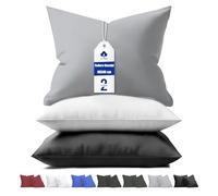 aboveBED Coppia Federe divano 40x40 Set da 2, Grigio,Federa Cuscino in Microfibra Anallergici Fodere, Quadrate Antiacaro 100% Poliestere, Traspirante, Copri Cuscino divano 40 X 40