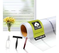 aboveBED Pellicola per finestra anti sguardo, 44,5 x 200 cm, pellicola oscurante per finestre, anti UV, strisce orizzontali smerigliate, pellicola di protezione elettrostatica, ideale per ufficio