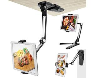 AboveTEK 2-in-1 Supporto per Tablet da Cucina o Parete - Supporto per Tablet Universale Portatile da 4,7 a 13,5 Pollici, Porta per Cellulare, 4 PT Wobble Free Mount