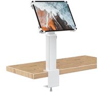 AboveTEK iPad Desk Stand, un supporto per tablet regolabile e antifurto con rotazione di 360° e inclinazione di 180°, si adatta a tablet da 9,7" a 13" ed è perfetto per il lavoro-Argento